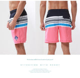 Men's Striped Beach Board Shorts - TrendSettingFashions 