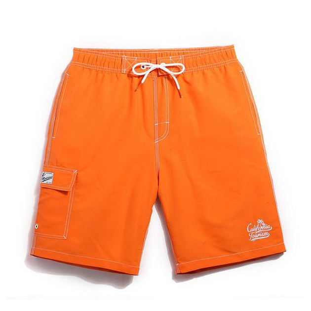 Men's Solid Board Shorts, Quick Dry In 6 Colors - TrendSettingFashions 
