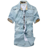 Men's Fashion Washed Dress Shirt - TrendSettingFashions 