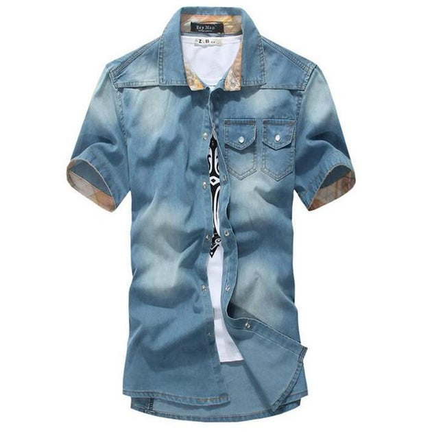 Men's Fashion Washed Dress Shirt - TrendSettingFashions 