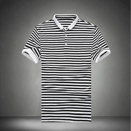 Men's Striped Polo Up To 5XL - TrendSettingFashions 