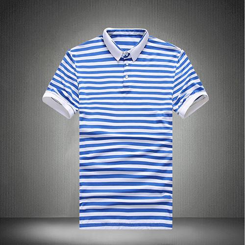 Men's Striped Polo Up To 5XL - TrendSettingFashions 