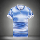 Men's Striped Polo Up To 5XL - TrendSettingFashions 