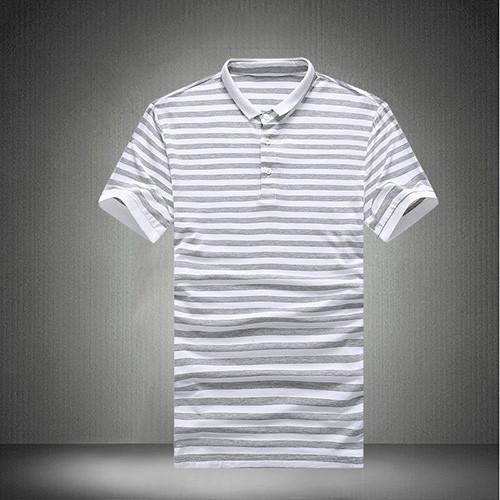 Men's Striped Polo Up To 5XL - TrendSettingFashions 