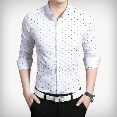 Men's Fashion Print Designer Dress Shirt Up To 5XL - TrendSettingFashions 