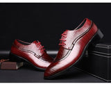 Men's Pointed British Carved Dress Shoes - TrendSettingFashions 