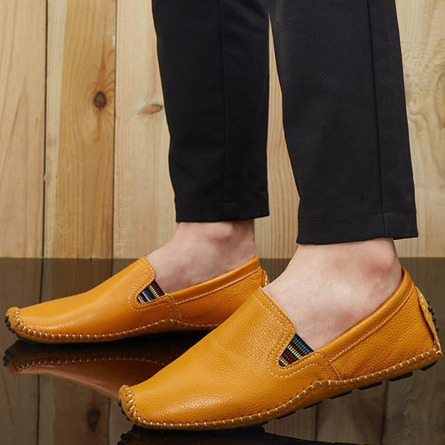 Men's Genuine Leather Loafers Up To Size 13 - TrendSettingFashions 