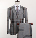 Men's Fashion Stripe Suit In 2 Colors Up To 5XL - TrendSettingFashions 