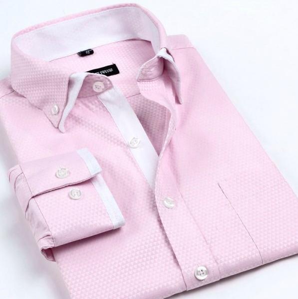 Men's Double Collars Long Sleeve Striped Shirt(Many Color Options) - TrendSettingFashions 