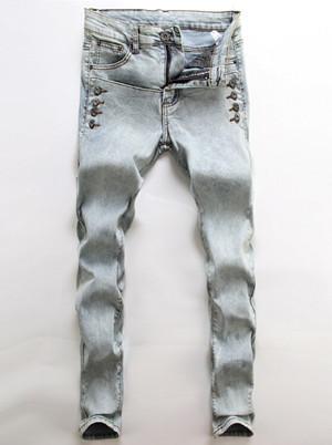Men's Button Pocket Fashion Jeans - TrendSettingFashions 