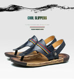 Men's Luxury Leather Sandals Up To Size 12 - TrendSettingFashions 