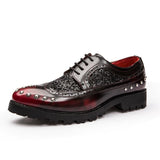 Men's Brogue Platform Steampunk Shoes - TrendSettingFashions 