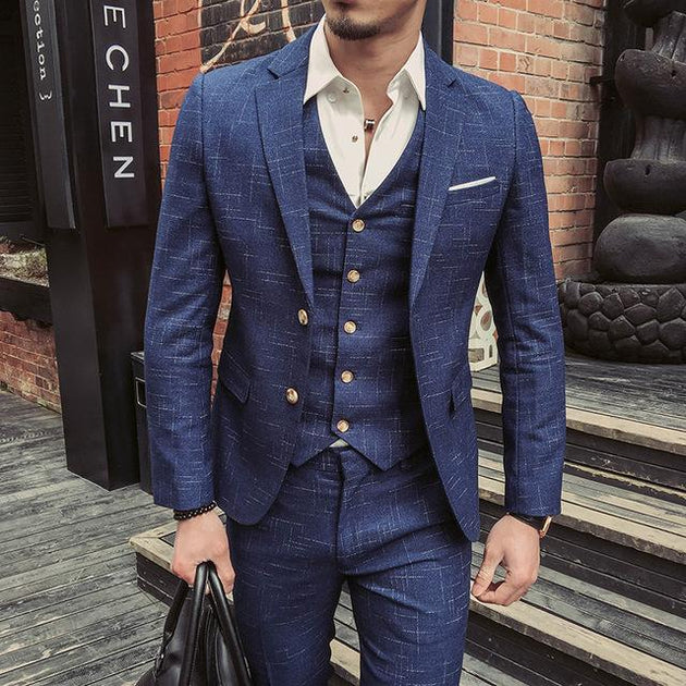 Blue sales tailcoat suit