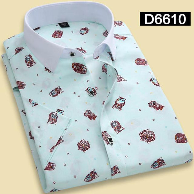 Men's Print Dress Shirt In 10 Colors And Styles - TrendSettingFashions 
