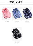 Men's Casual Polka Dot Dress Shirt - TrendSettingFashions 