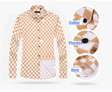 Men's Checkered Plaid Stylish Shirt - TrendSettingFashions 
