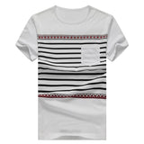 Men's Striped Tee In Multi Design And Color Options - TrendSettingFashions 