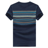 Men's Striped Tee In Multi Design And Color Options - TrendSettingFashions 