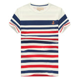 Men's Striped Tee In Multi Design And Color Options - TrendSettingFashions 