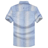 Men's Striped High Fashion Short Sleeve Shirt Up to 2XL - TrendSettingFashions 