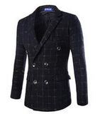 Men's Double Breasted Wool Coat Up To 2XL - TrendSettingFashions 
