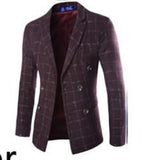 Men's Double Breasted Wool Coat Up To 2XL - TrendSettingFashions 