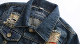 Men's Fashion Ripped Jean Jacket Up To 3XL - TrendSettingFashions 