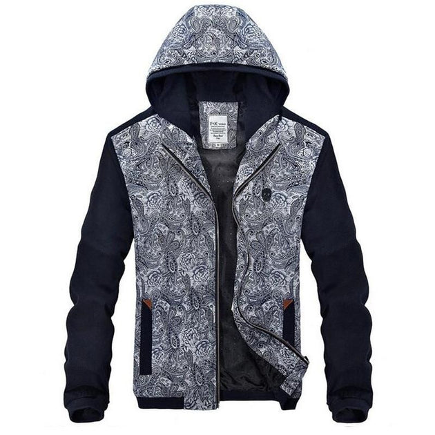 Men's Fashion Printed Hooded Jacket - TrendSettingFashions 