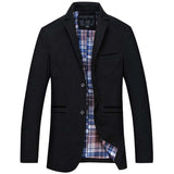 Men's Long Casual Business Turn Down Collar Jacket Up To 6XL - TrendSettingFashions 