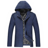 Men's Turn Down Hooded Jacket Up To 3XL - TrendSettingFashions 