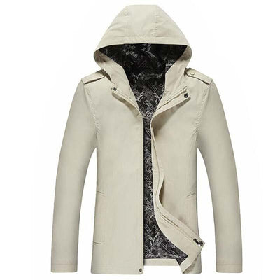 Men's Turn Down Hooded Jacket Up To 3XL - TrendSettingFashions 