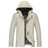 Men's Turn Down Hooded Jacket Up To 3XL - TrendSettingFashions 