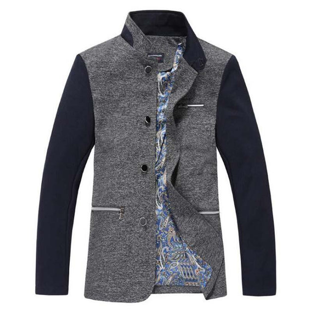 Men's 2 Tone Fashion Button Up Coat Up To 3XL - TrendSettingFashions 