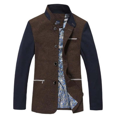 Men's 2 Tone Fashion Button Up Coat Up To 3XL - TrendSettingFashions 