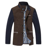 Men's 2 Tone Fashion Button Up Coat Up To 3XL - TrendSettingFashions 