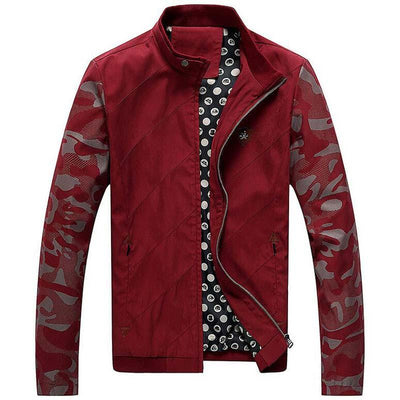 Men's Floral Designer Sleeve Zip Up - TrendSettingFashions 