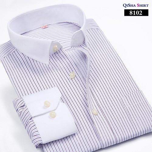 Luxury Striped Dress Shirt Up To 5XL - TrendSettingFashions 