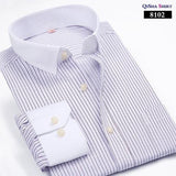 Luxury Striped Dress Shirt Up To 5XL - TrendSettingFashions 