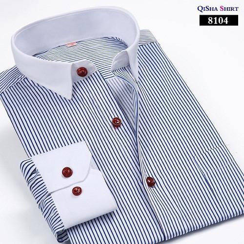 Luxury Striped Dress Shirt Up To 5XL - TrendSettingFashions 