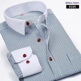 Luxury Striped Dress Shirt Up To 5XL - TrendSettingFashions 