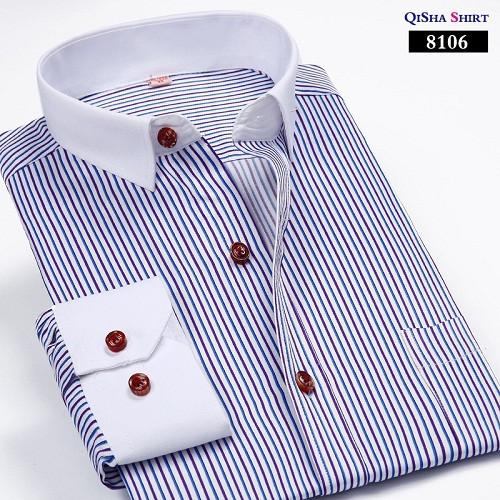 Luxury Striped Dress Shirt Up To 5XL - TrendSettingFashions 