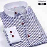 Luxury Striped Dress Shirt Up To 5XL - TrendSettingFashions 