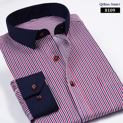 Luxury Striped Dress Shirt Up To 5XL - TrendSettingFashions 