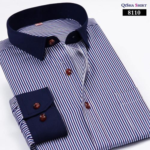 Luxury Striped Dress Shirt Up To 5XL - TrendSettingFashions 