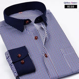 Luxury Striped Dress Shirt Up To 5XL - TrendSettingFashions 