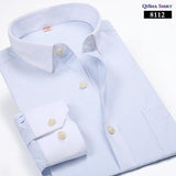 Luxury Striped Dress Shirt Up To 5XL - TrendSettingFashions 