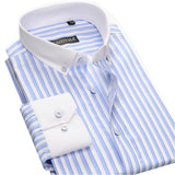 Men's Classic Striped Luxury Dress Shirt - TrendSettingFashions 