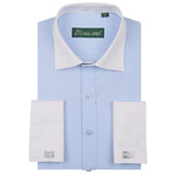 Men's Classic French Cuff Dress Shirt - TrendSettingFashions 