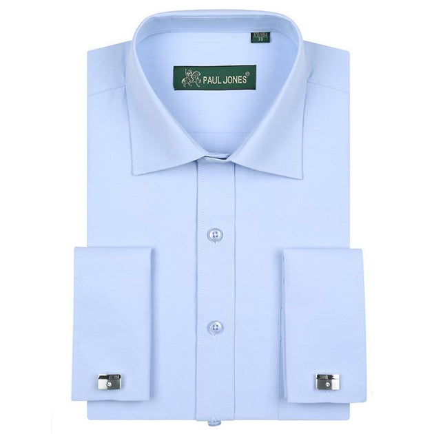 Men's Classic French Cuff Dress Shirt - TrendSettingFashions 