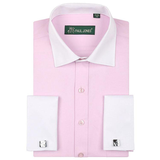 Men's Classic French Cuff Dress Shirt - TrendSettingFashions 